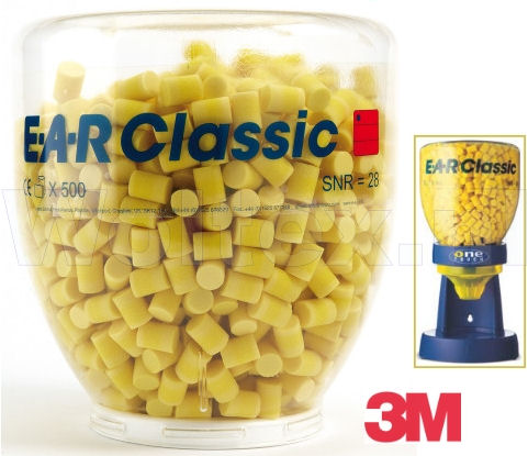 3M E-A-R Oordoppen Classic Zacht polymeerschuim Navulling- 500 paar geel